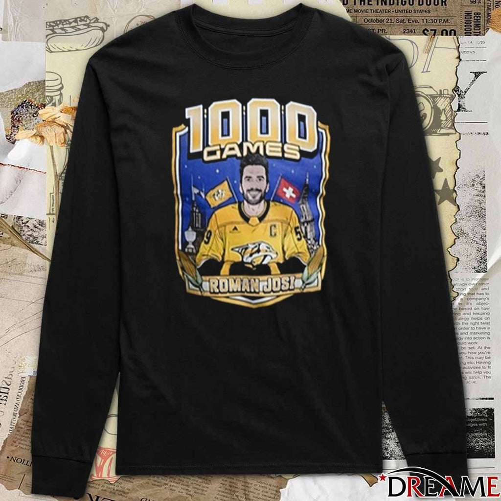 Nashville Predators Hockey Roman Josi 1,000th Game t-shirt
