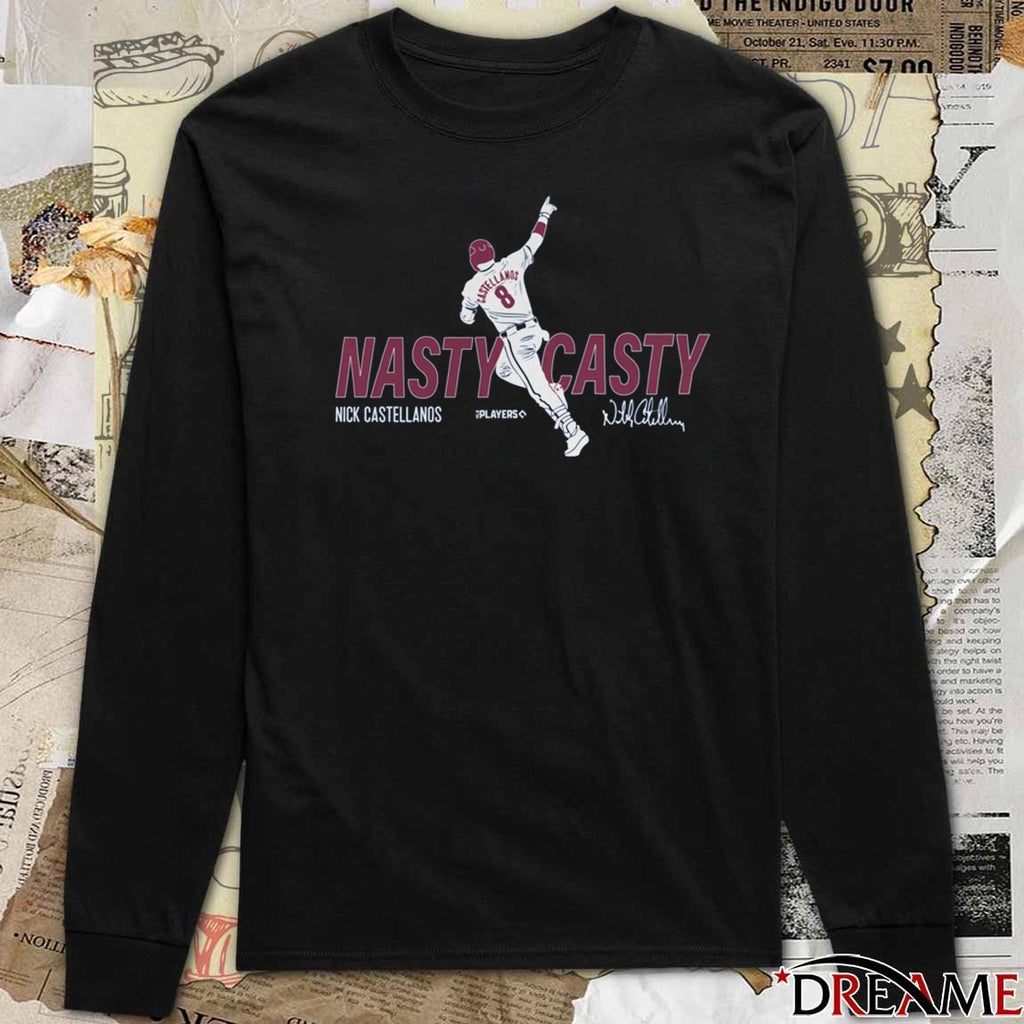 Nasty Casty Nick Castellands Philadelphia Phillies MLB Slash Line Signature t-shirt