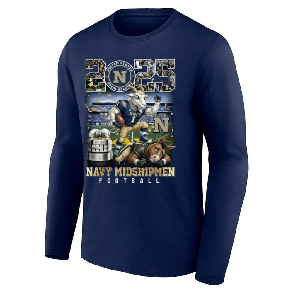 Navy Midshipmen 2025 Commander-In-Chief’s Trophy Champions Mascot Shirt