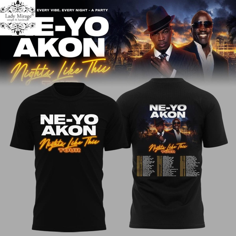 Ne-Yo And AKON Nights Like This Tour 2026 Shirt