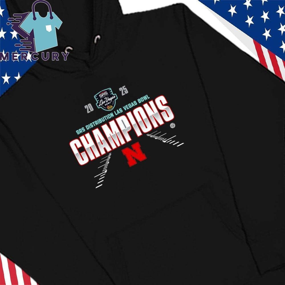 Nebraska Cornhuskers 2025 SRS Distribution Las Vegas Bowl Champions Shirt