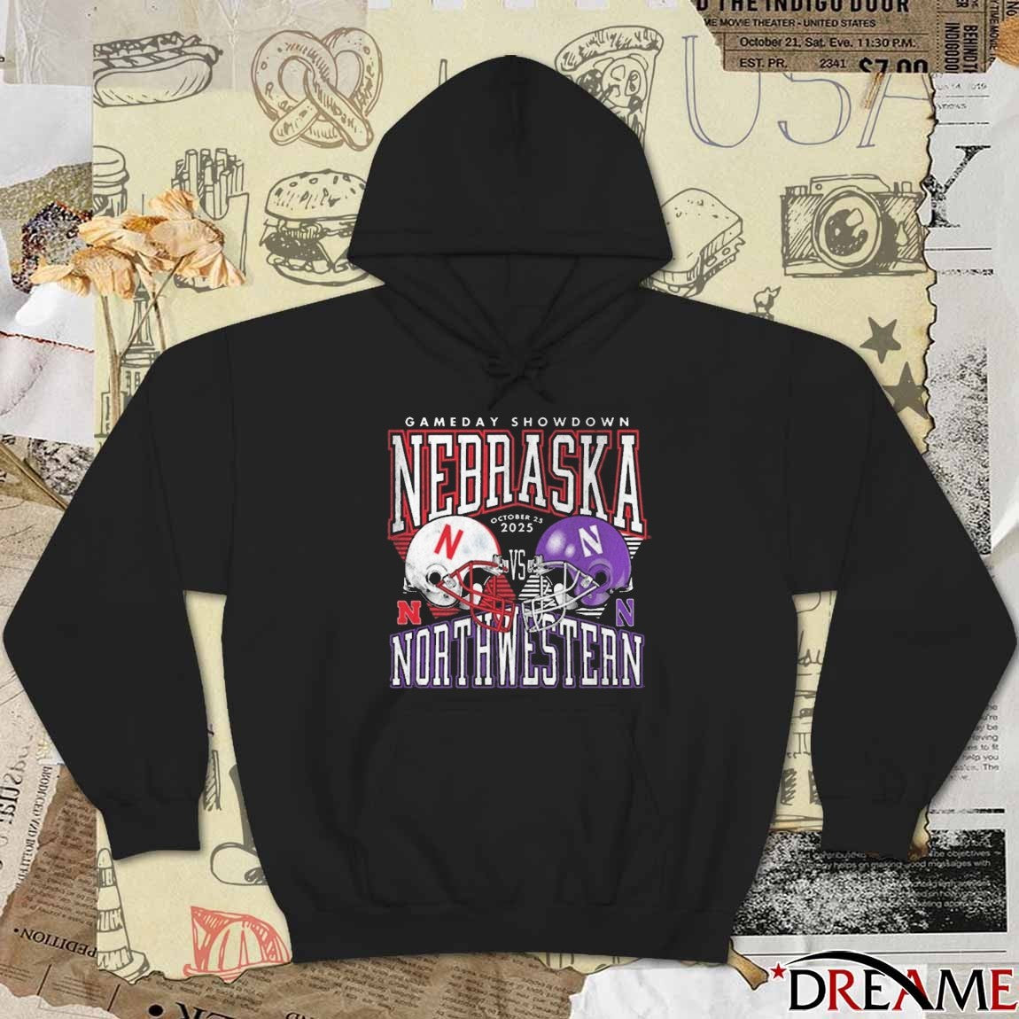Nebraska Cornhuskers Football vs Northwestern Wildcats Gameday Showdown October 25 2025 Helmet t-shirt