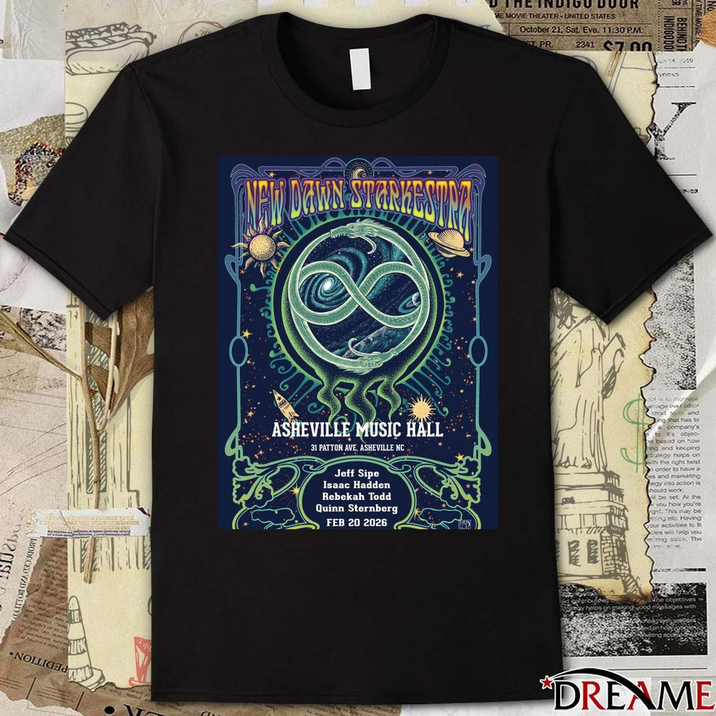 New Dawn Starkestra Asheville Music Hall 31 Patton Ave Asheville NC Poster t-shirt