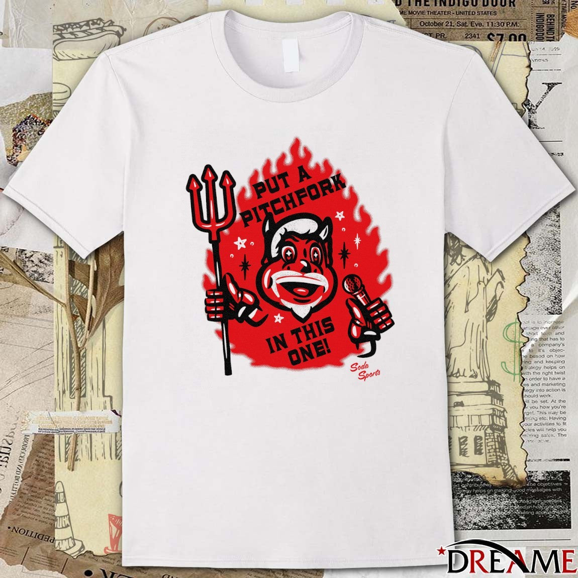 New Jersey Devils Hockey 2025 Put A Pitchfork In This One Mascot t-shirt