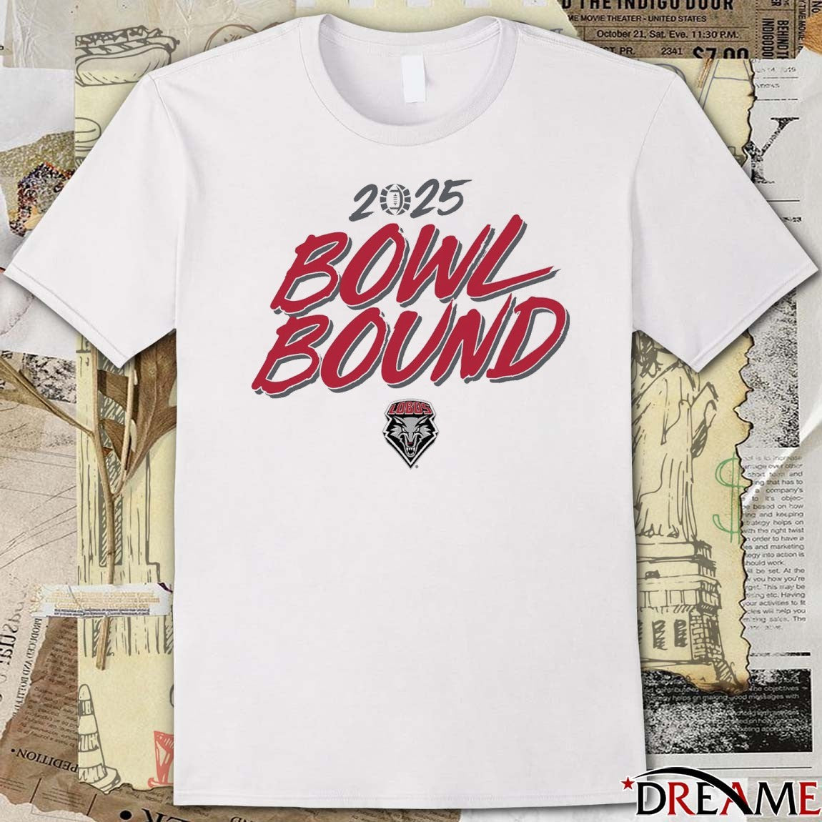 New Mexico Lobos Football NCAA 2025 Bowl Bound t-shirt