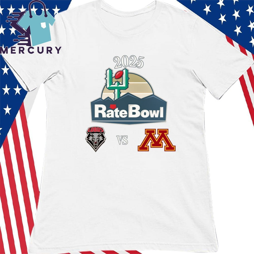 New Mexico Lobos vs. Minnesota Golden Gophers 2025 Rate Bowl Shirt