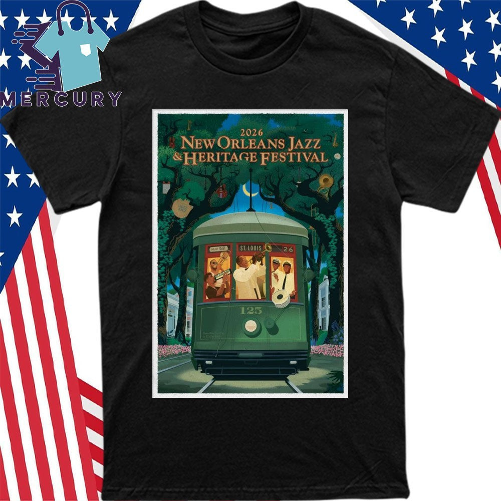 New Orleans Jazz And Heritage Festival Apr 23-May 3 2026 Fair Grounds Race Course New Orleans LA Poster Shirt