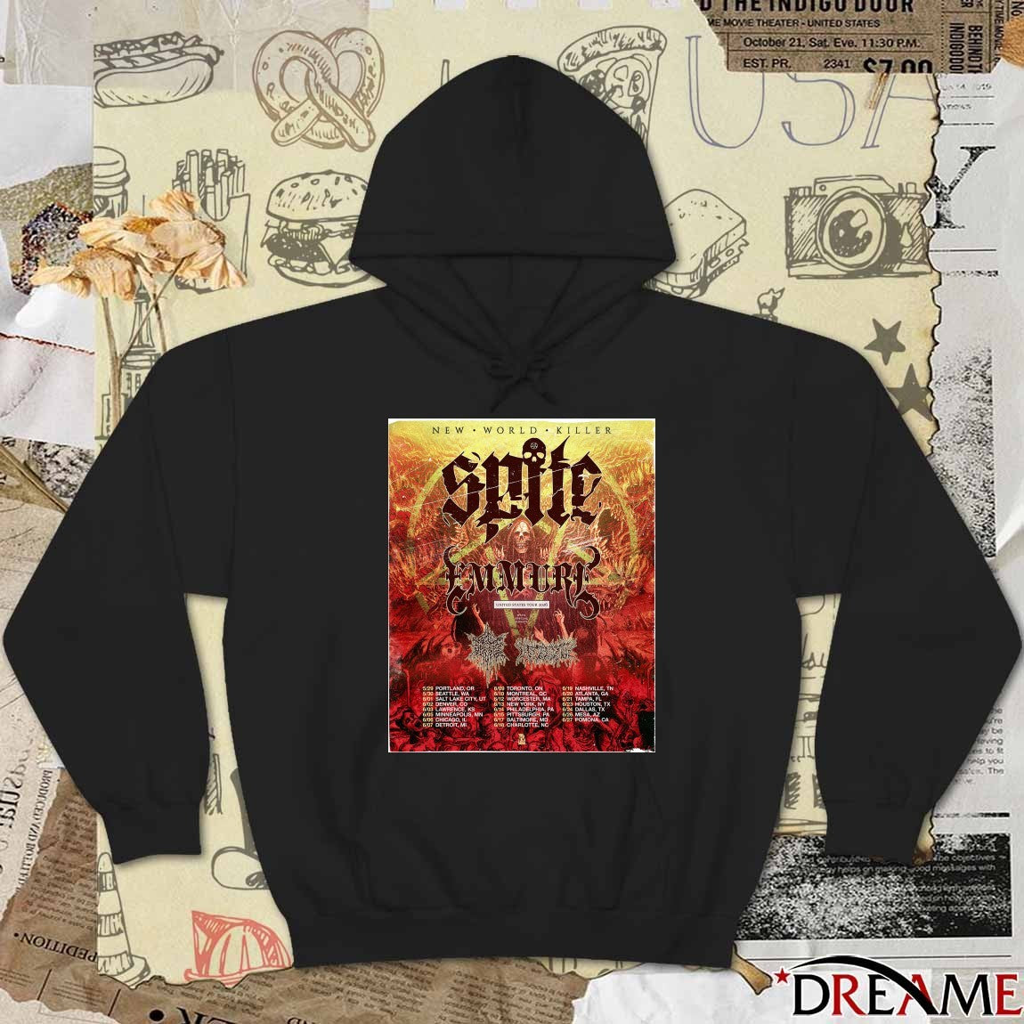 New World Killer United States Tour 2026 Spite and Emmure Poster t-shirt