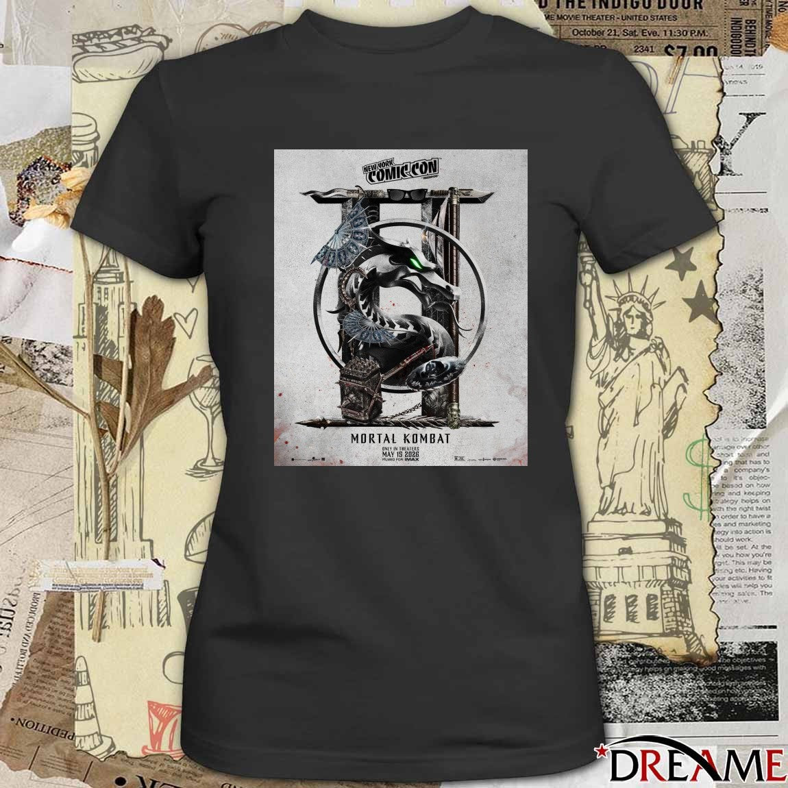 New York Comic Con Mortal Kombat II In theaters May 15, 2026 Poster t-shirt