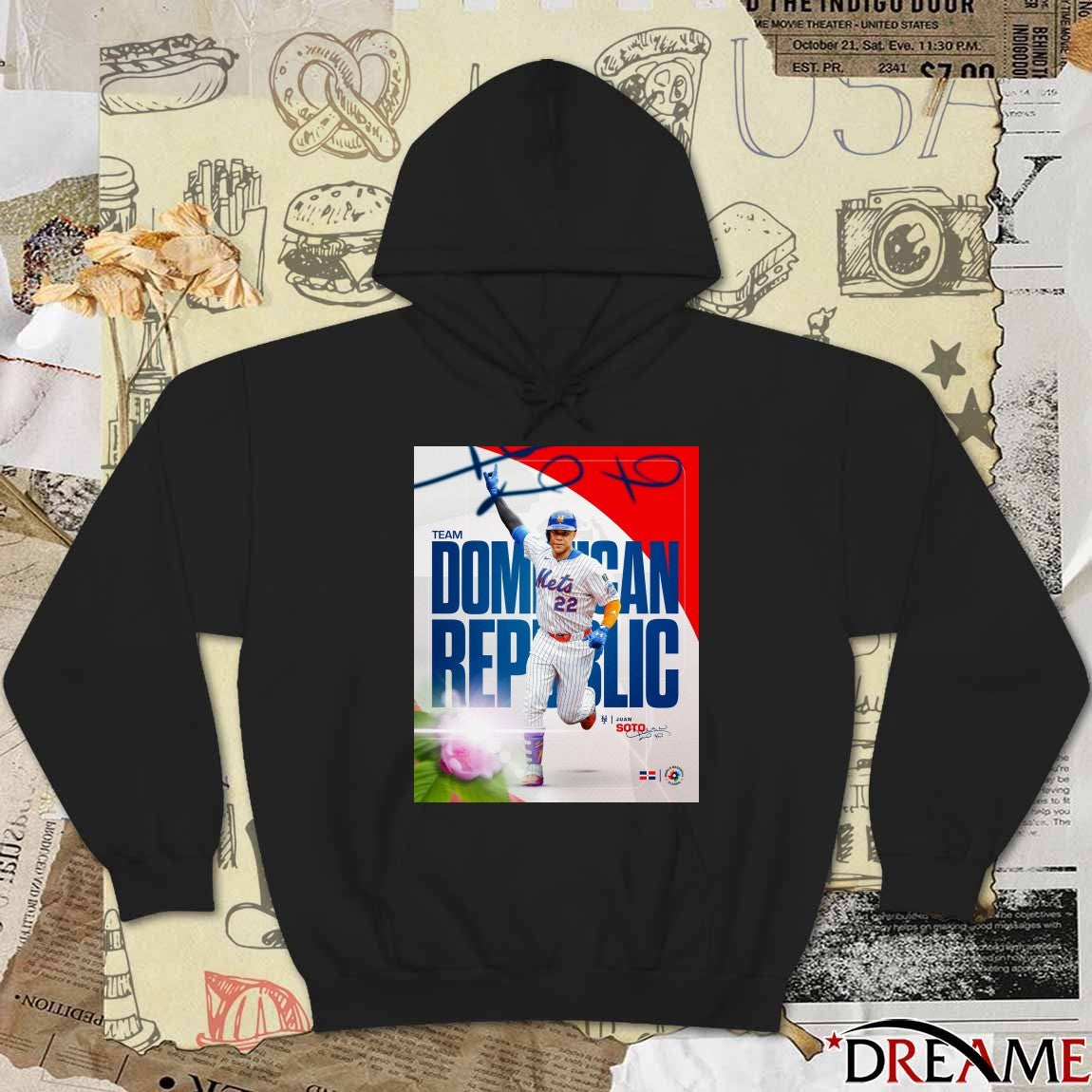 New York Mets Juan Soto Team Dominican Republic 2026 World Baseball Classic Signature Poster t-shirt