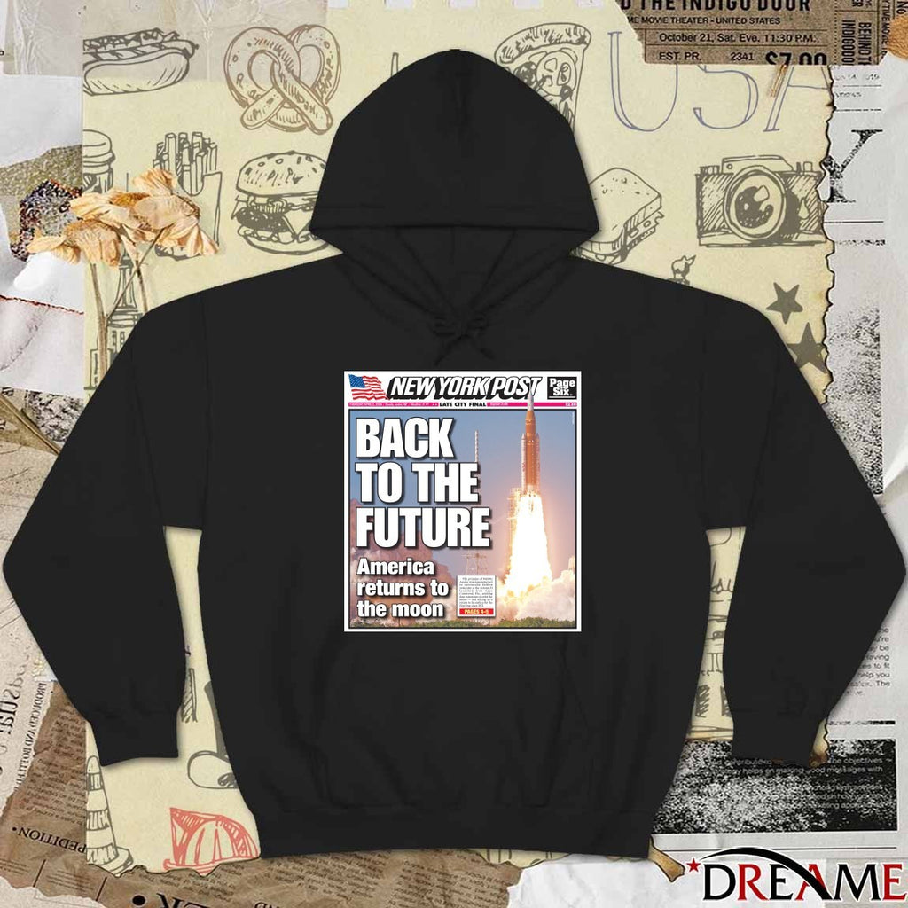 New York Post Artemis II Back To The Future American Return To the Moon 2026 t-shirt