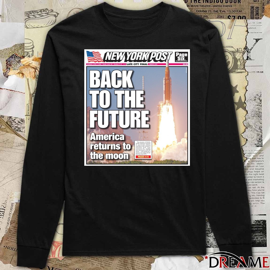 New York Post Artemis II Back To The Future American Return To the Moon 2026 t-shirt
