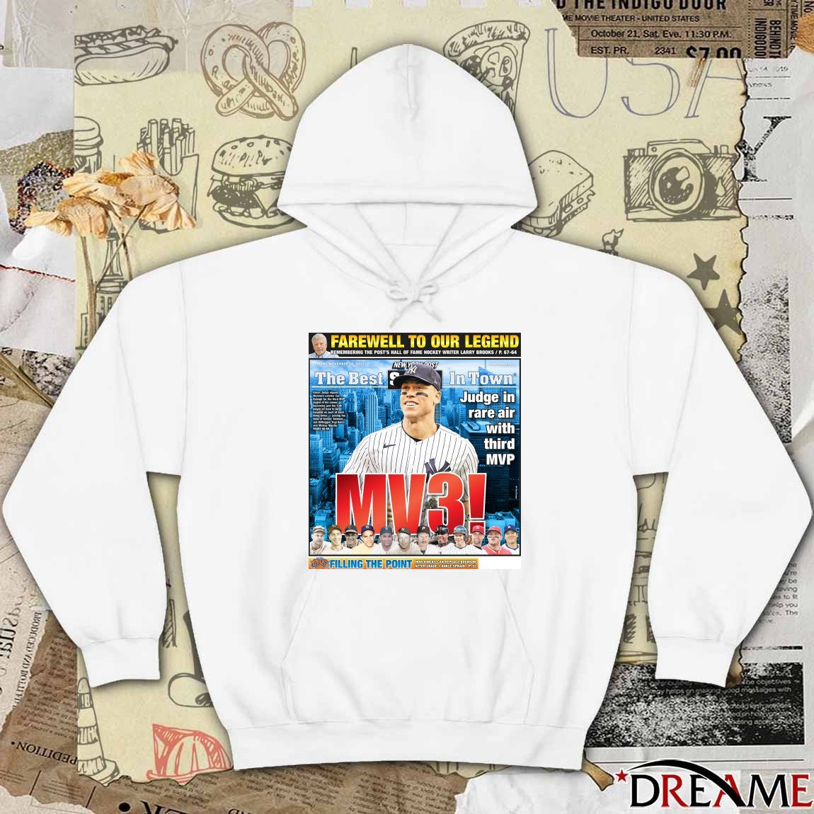 New York Post Yankees Aaron Judge MV3 The Best In Town November 14 2025 Poster t-shirt