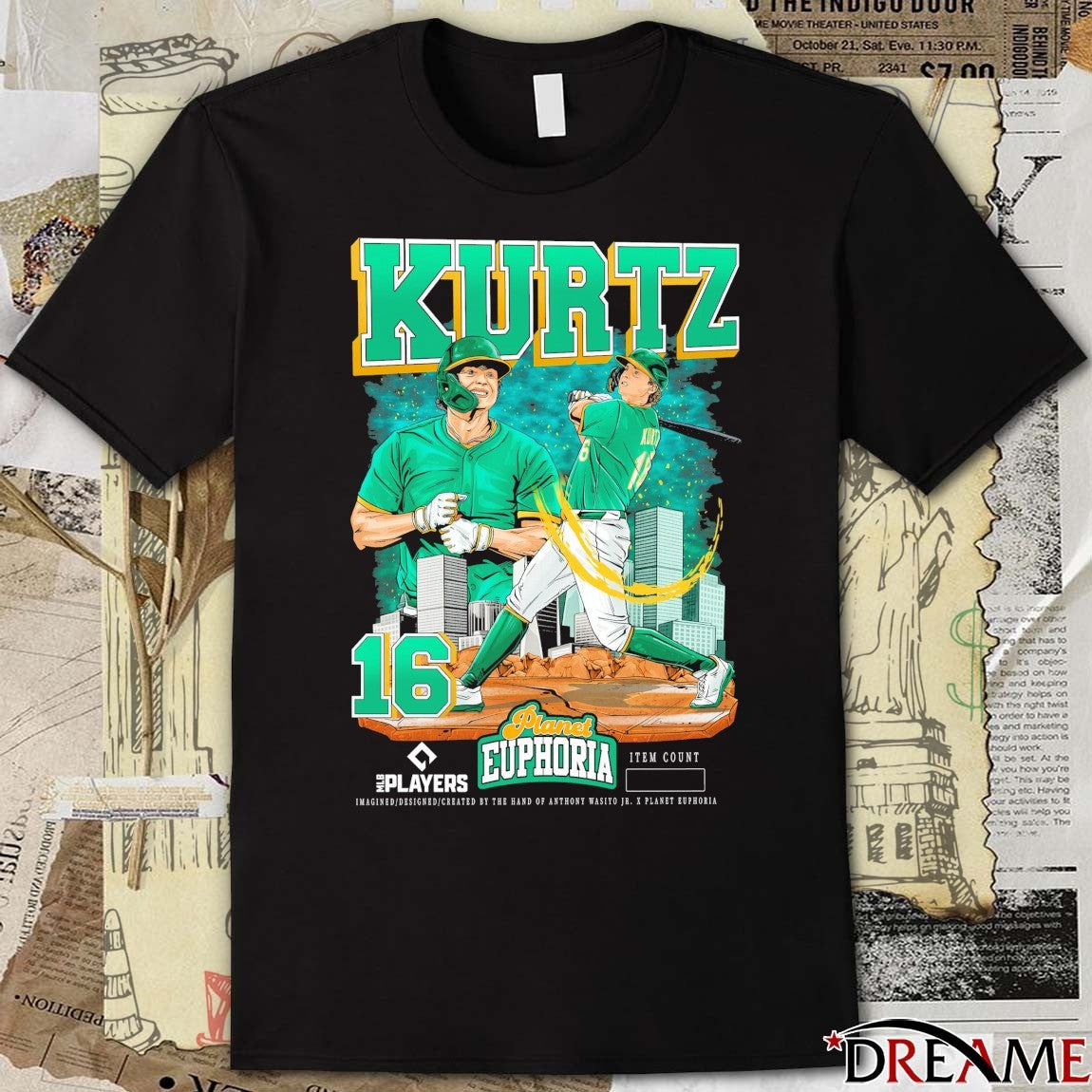 Nick Kurtz Athletics MLB Players Planet Euphoria Artwork 2026 t-shirt