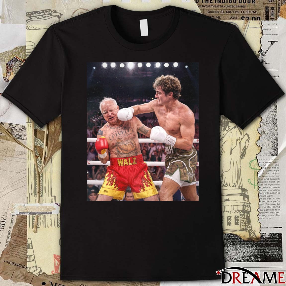Nick Shirley and Tim Walz Knocked Out t-shirt