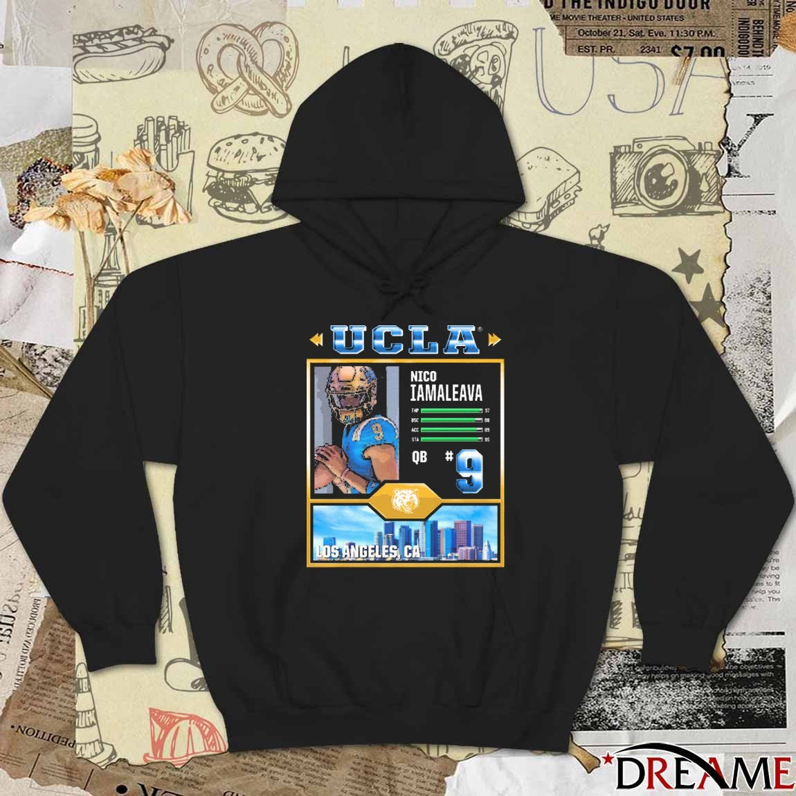 Nico Iamaleava Video Game UCLA Bruins Football NCAA Los Angeles CA t-shirt