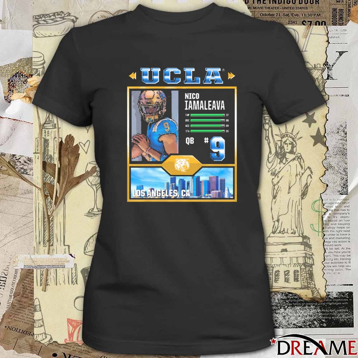 Nico Iamaleava Video Game UCLA Bruins Football NCAA Los Angeles CA t-shirt