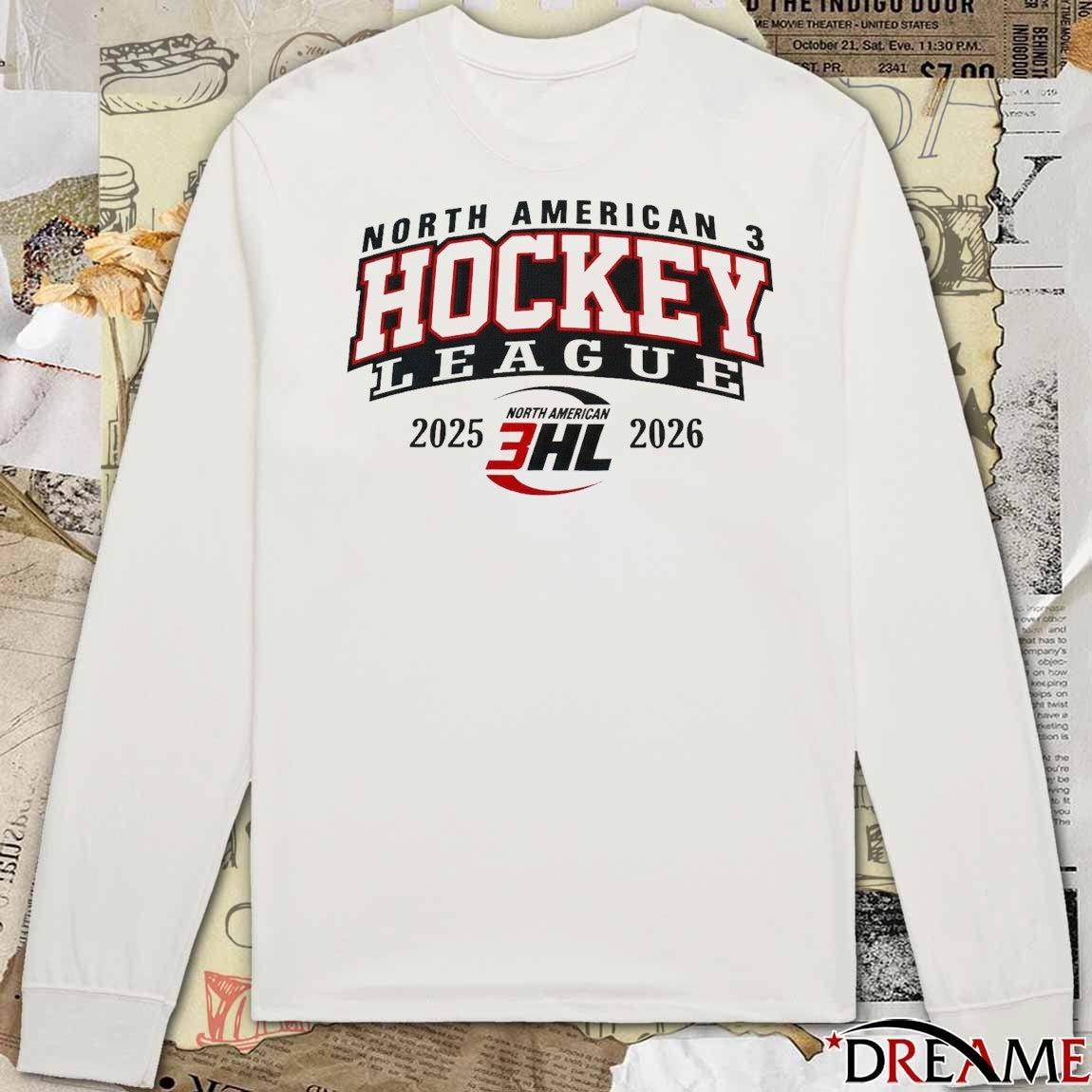 North American 3HL Hockey League 2025 – 2026 t-shirt