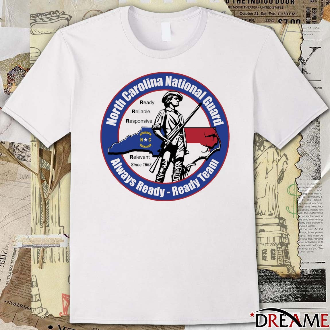 North Carolina National Guard Always Ready Ready Team Logo t-shirt