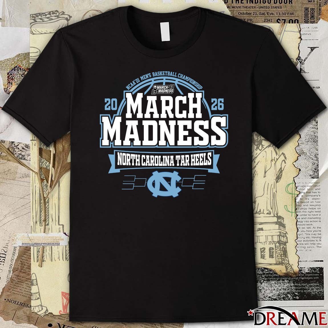 North Carolina Tar Heels 2026 NCAA DI Men’s Basketball Championship March Madness t-shirt