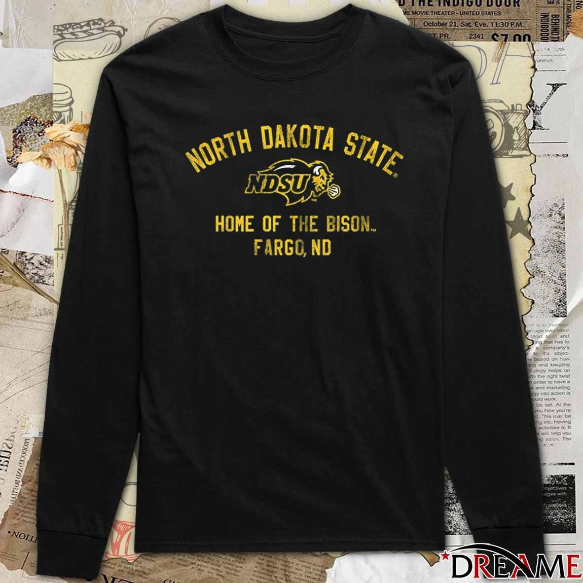 North Dakota State University Bison Home Of The Bison Fargo, ND Vintage t-shirt