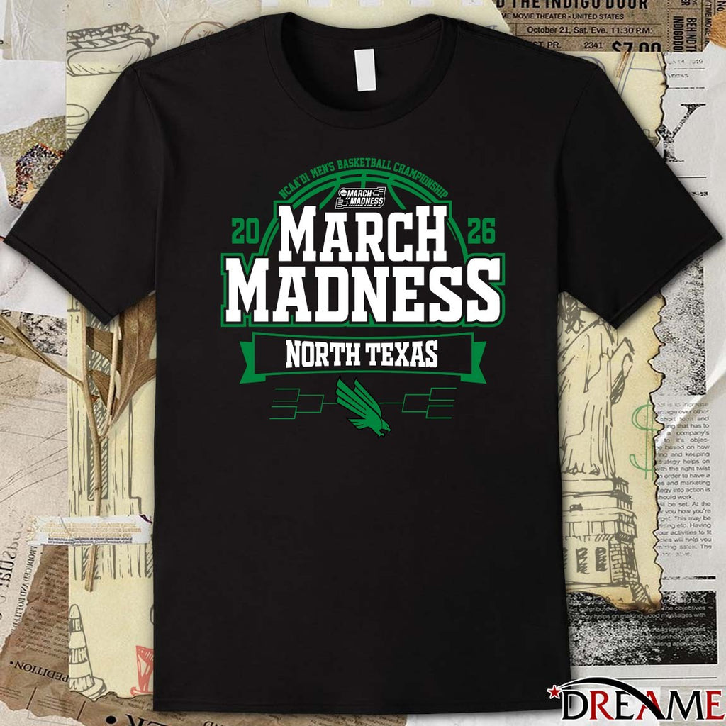 North Texas Mean Green 2026 NCAA DI Men’s Basketball Championship March Madness Bound t-shirt