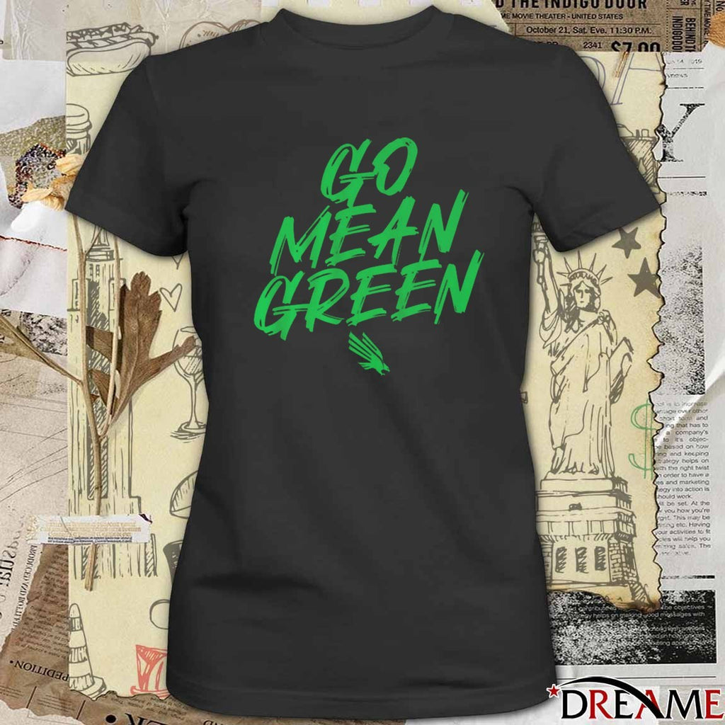 North Texas Mean Green Football Slogan Go Mean Green NCAA t-shirt