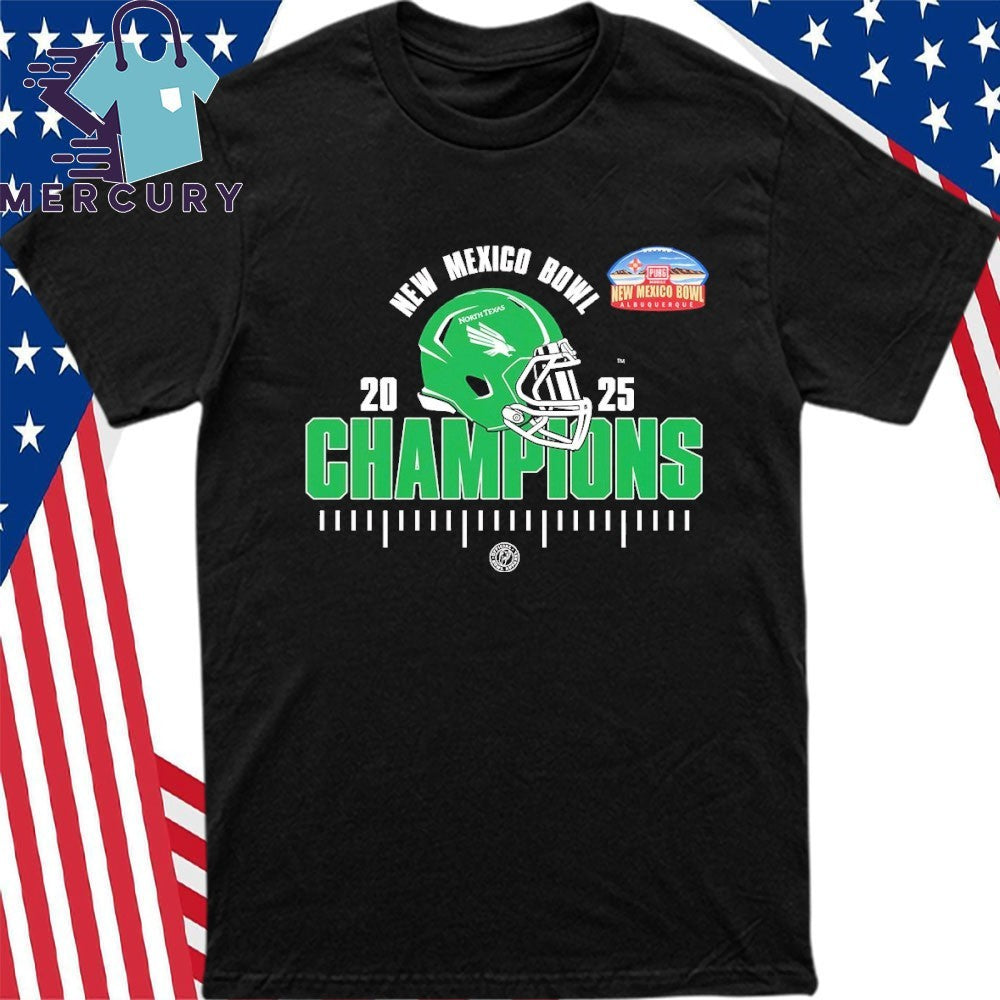 North Texas Mean Green New Mexico Bowl Champions 2025 NCAA Football Shirt