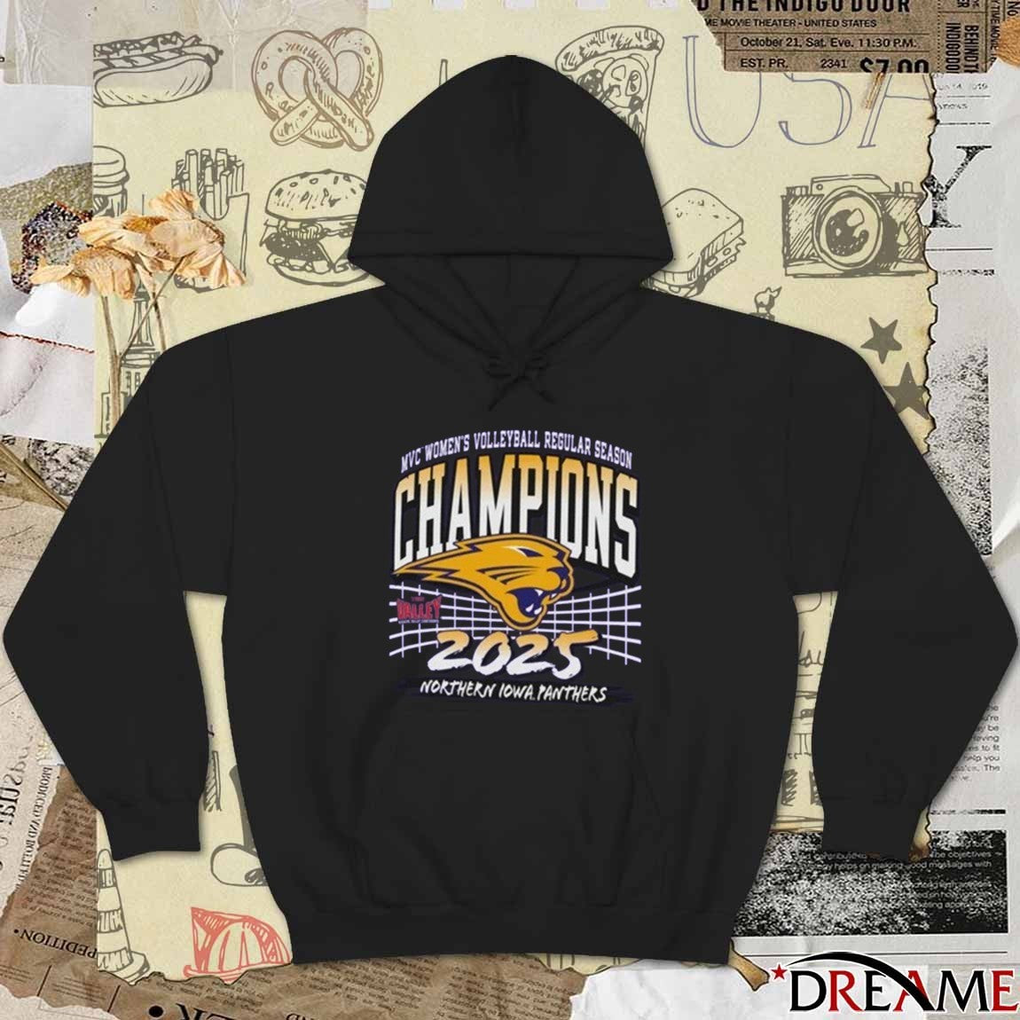 Northern Iowa Panthers 2025 MVC Women’s Volleyball Regular Season Champions t-shirt