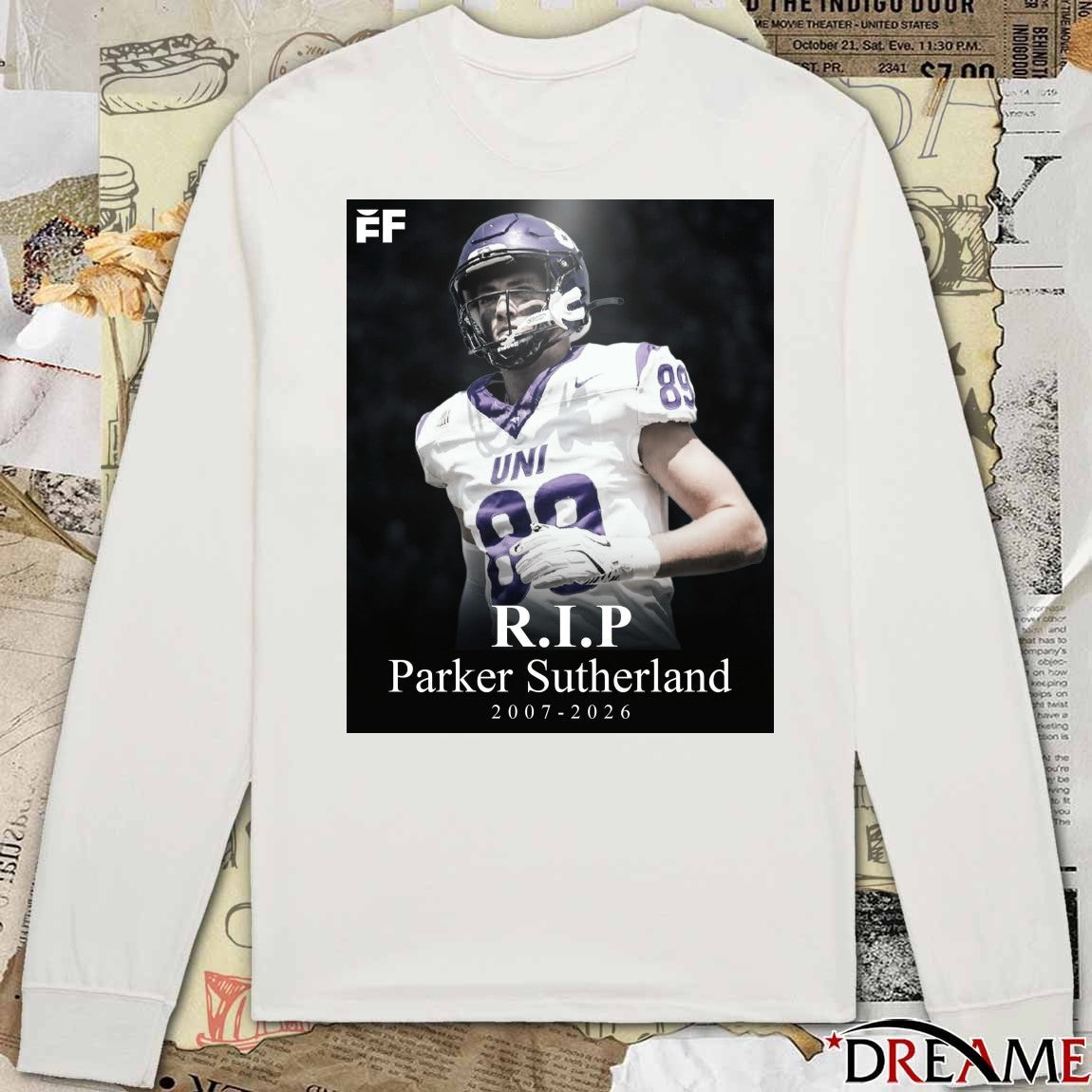 Northern Iowa TE R.I.P Parker Sutherland 2007-2026 t-shirt