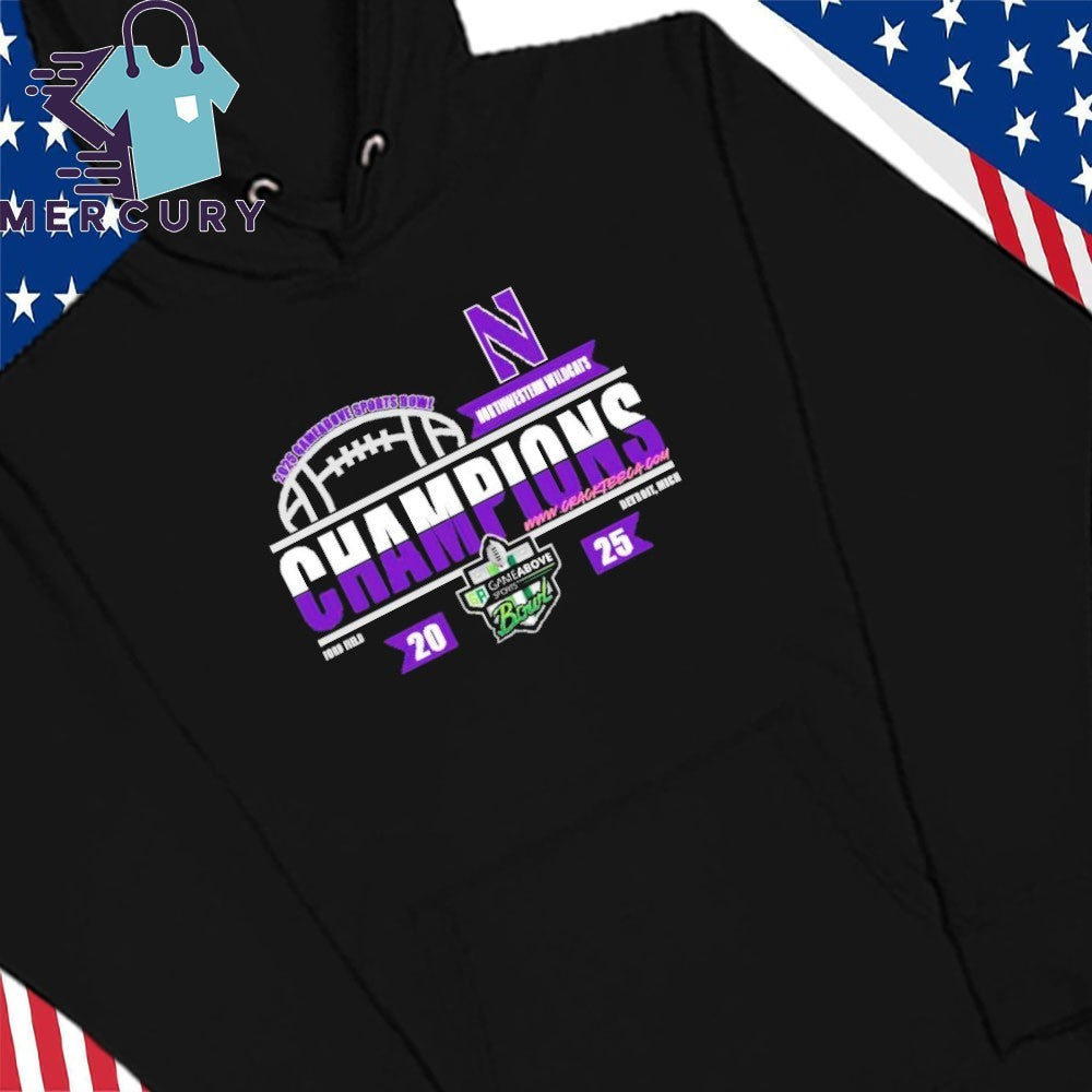 Northwestern Wildcats Football 2025 Gameabove Sports Bowl Champions At Ford Field Detroit, Mich Shirt