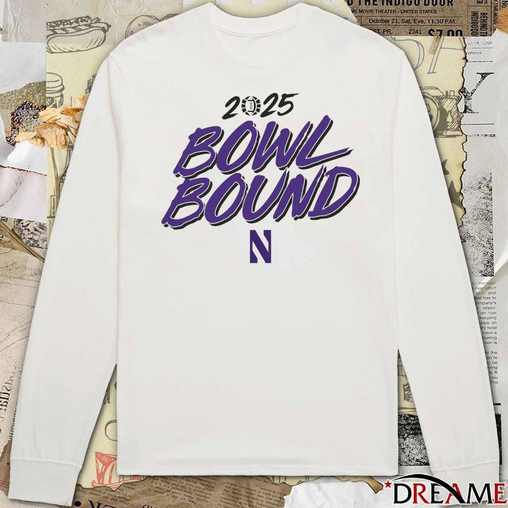 Northwestern Wildcats Football NCAA 2025 Bowl Bound t-shirt