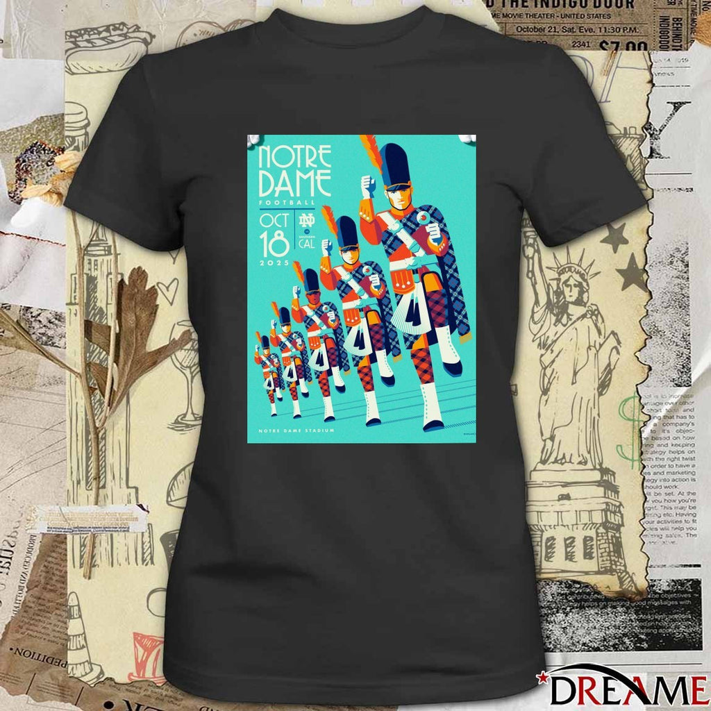 Notre Dame Fighting Irish Football October 18 2025 Notre Dame Stadium Poster t-shirt
