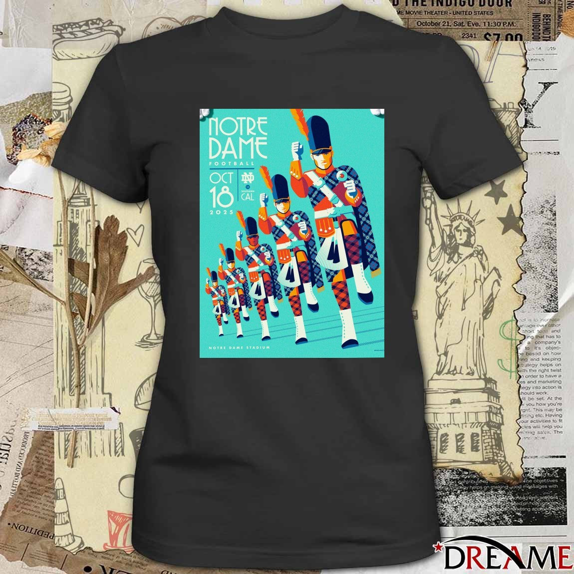 Notre Dame Fighting Irish Football October 18 2025 Notre Dame Stadium Poster t-shirt