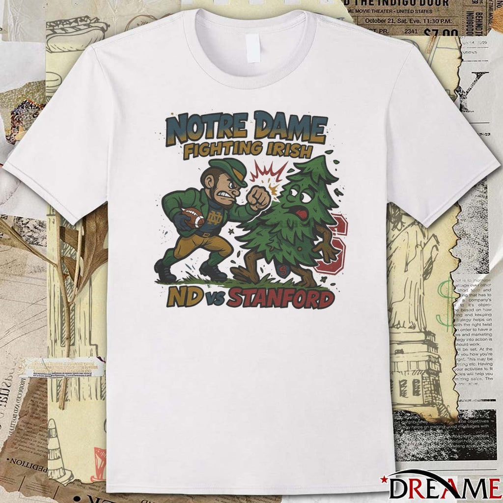 Notre Dame Fighting Irish vs. Stanford Cardinal November 29, 2025 Retro Rivals Football Mascots t-shirt