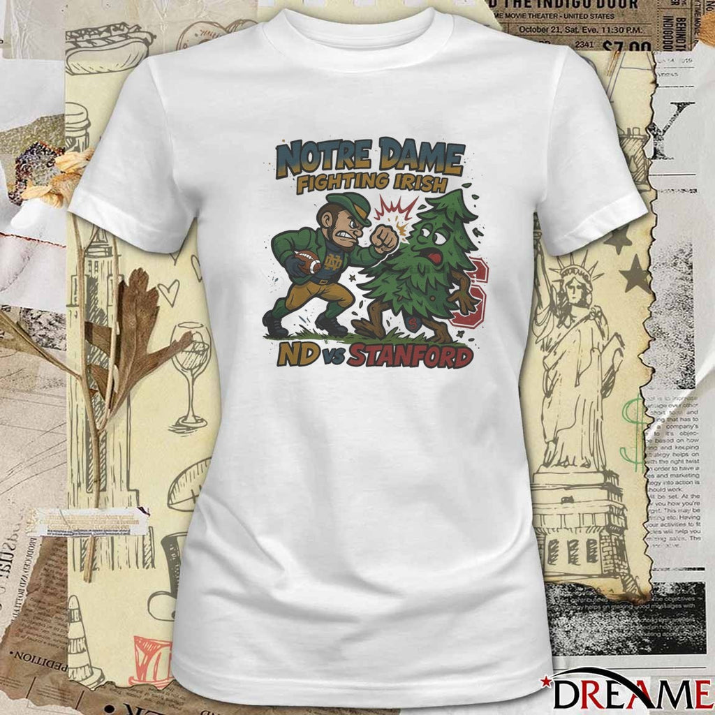 Notre Dame Fighting Irish vs. Stanford Cardinal November 29, 2025 Retro Rivals Football Mascots t-shirt