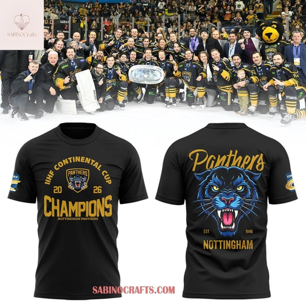 Nottingham Panthers IIHF Continental Cup 2026 Champions Shirt