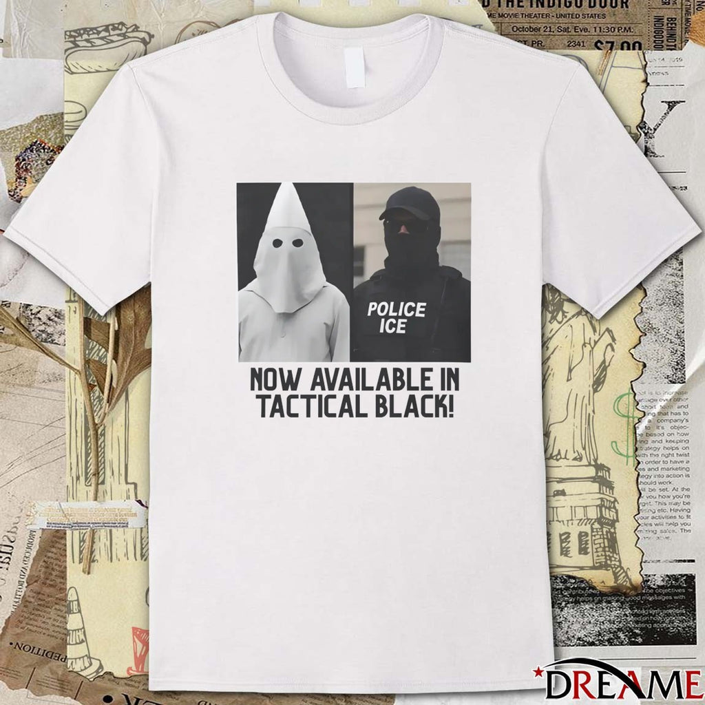 Now Available In Tactical Black Police ICE t-shirt