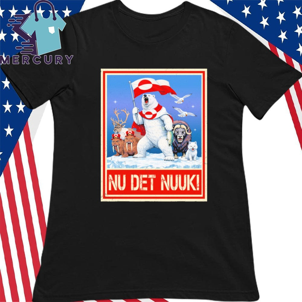 Nu Det Nuuk Greenlanders I Stand with Greenland Retro Shirt