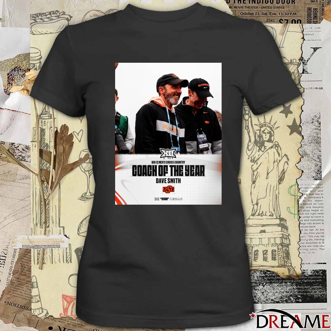 OSU Dave Smith 2025 Big 12 Men’s Cross Country Coach of the Year Poster t-shirt