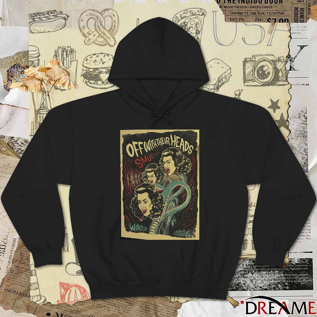 Off With Their Heads Winter 2026 SmugLLC Poster t-shirt