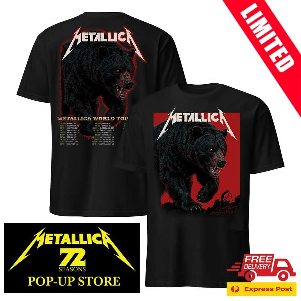 Official Metallica Pop-Up Shop Berlin 30.5.2026 Merch Shirt