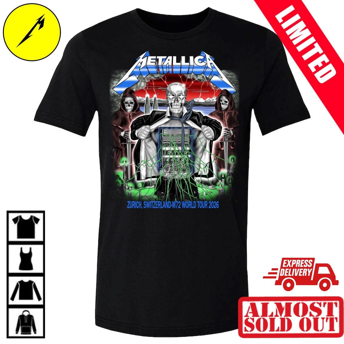 Official Metallica Zurich Switzerland May 27 2026 T-Shirt Luca Schenardi