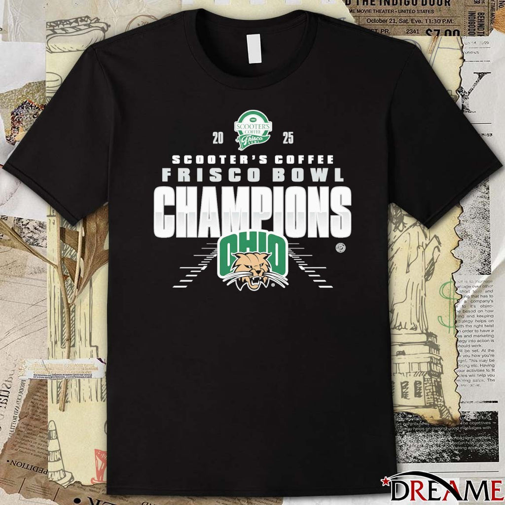 Ohio Bobcats 2025 Scooter’s Coffee Frisco Bowl Champions t-shirt