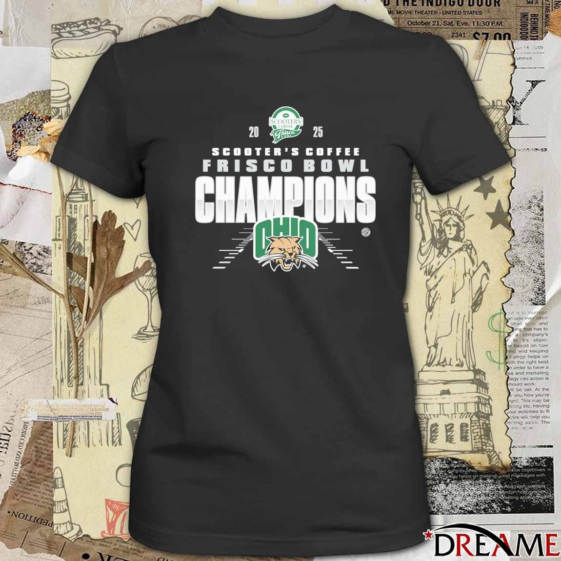 Ohio Bobcats 2025 Scooter’s Coffee Frisco Bowl Champions t-shirt