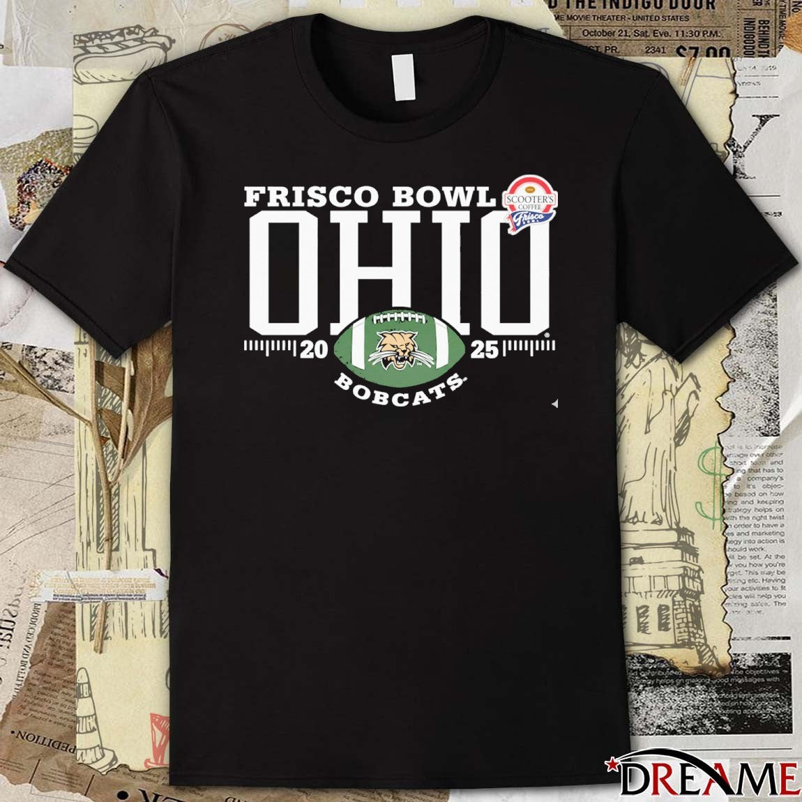Ohio Bobcats 2025 Scooter’s Coffee Frisco Bowl t-shirt