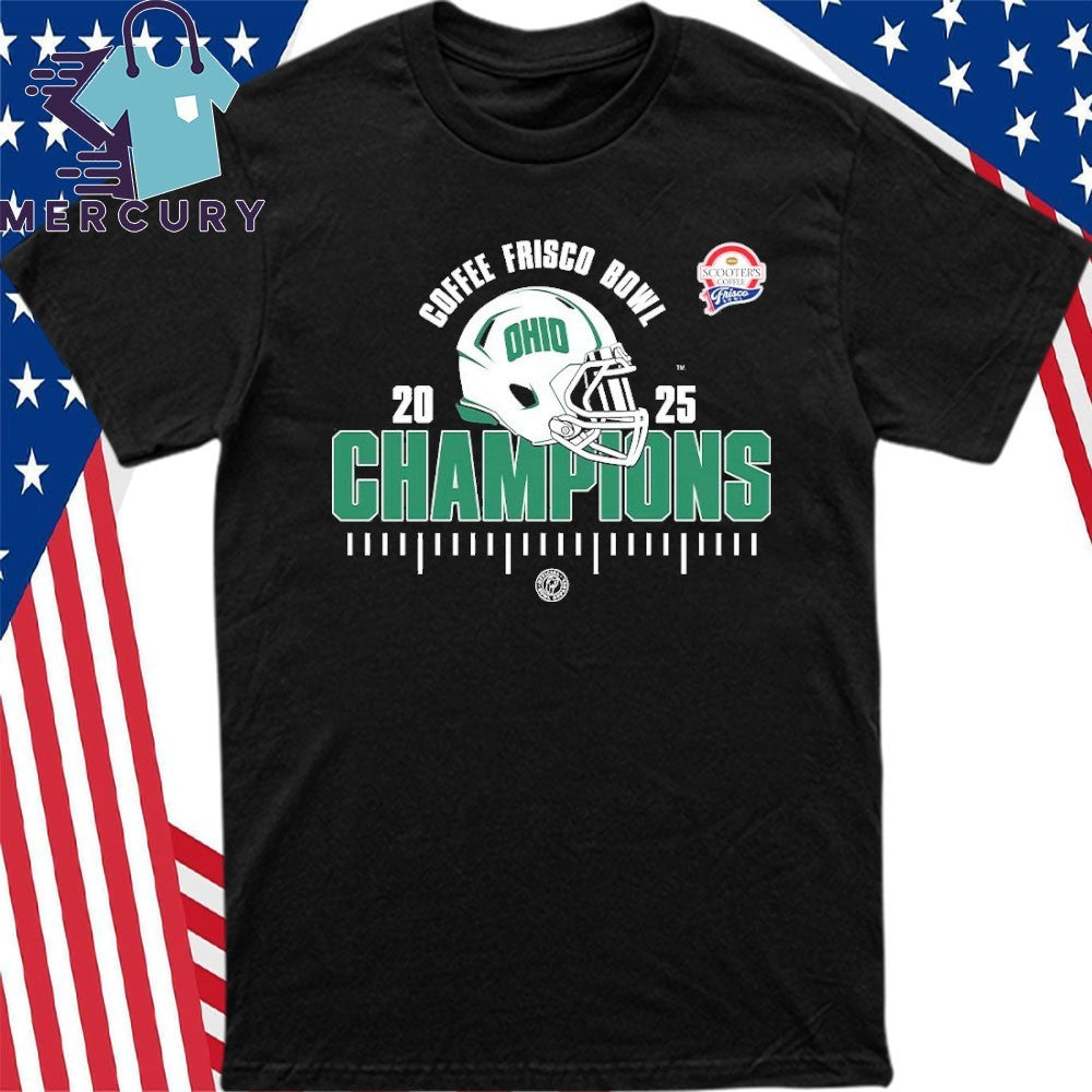 Ohio Bobcats Scooter’s Coffee Frisco Bowl Champions 2025 NCAA Football Shirt