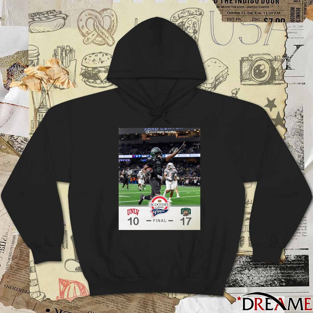 Ohio defeated UNLV Rebels Final Score 17 – 10 2025 Scooter’s Coffee Frisco Bowl Poster t-shirt