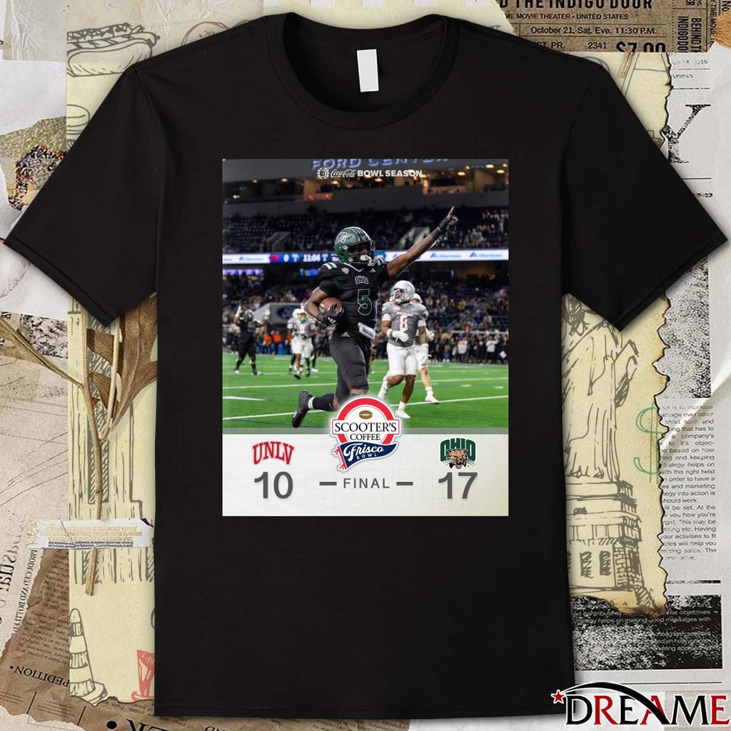 Ohio defeated UNLV Rebels Final Score 17 – 10 2025 Scooter’s Coffee Frisco Bowl Poster t-shirt