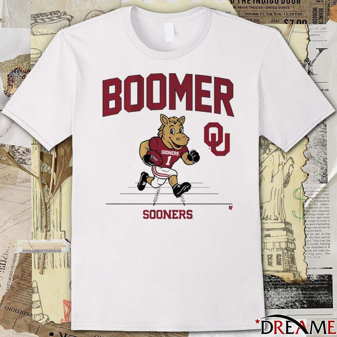 Oklahoma Sooners Football Boomer Sooners Gridiron Mascot t-shirt